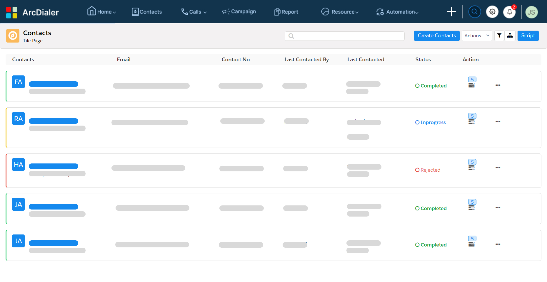 Error-free call distribution